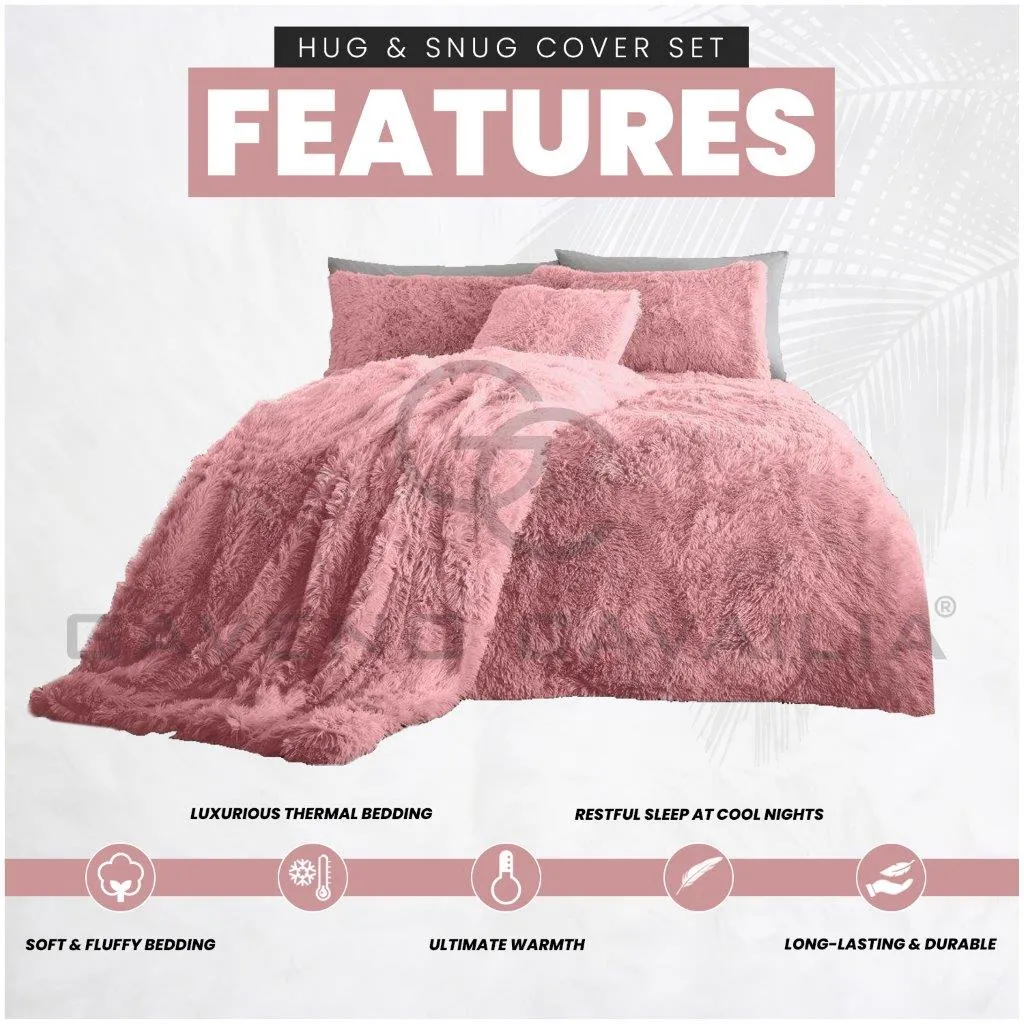 Luxury Hug & Snug Duvet Cover Set Pink