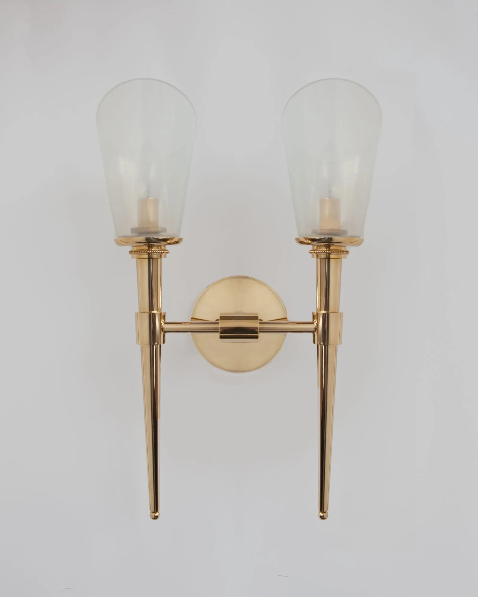 Macchi Twin Sconce with Torch Glass