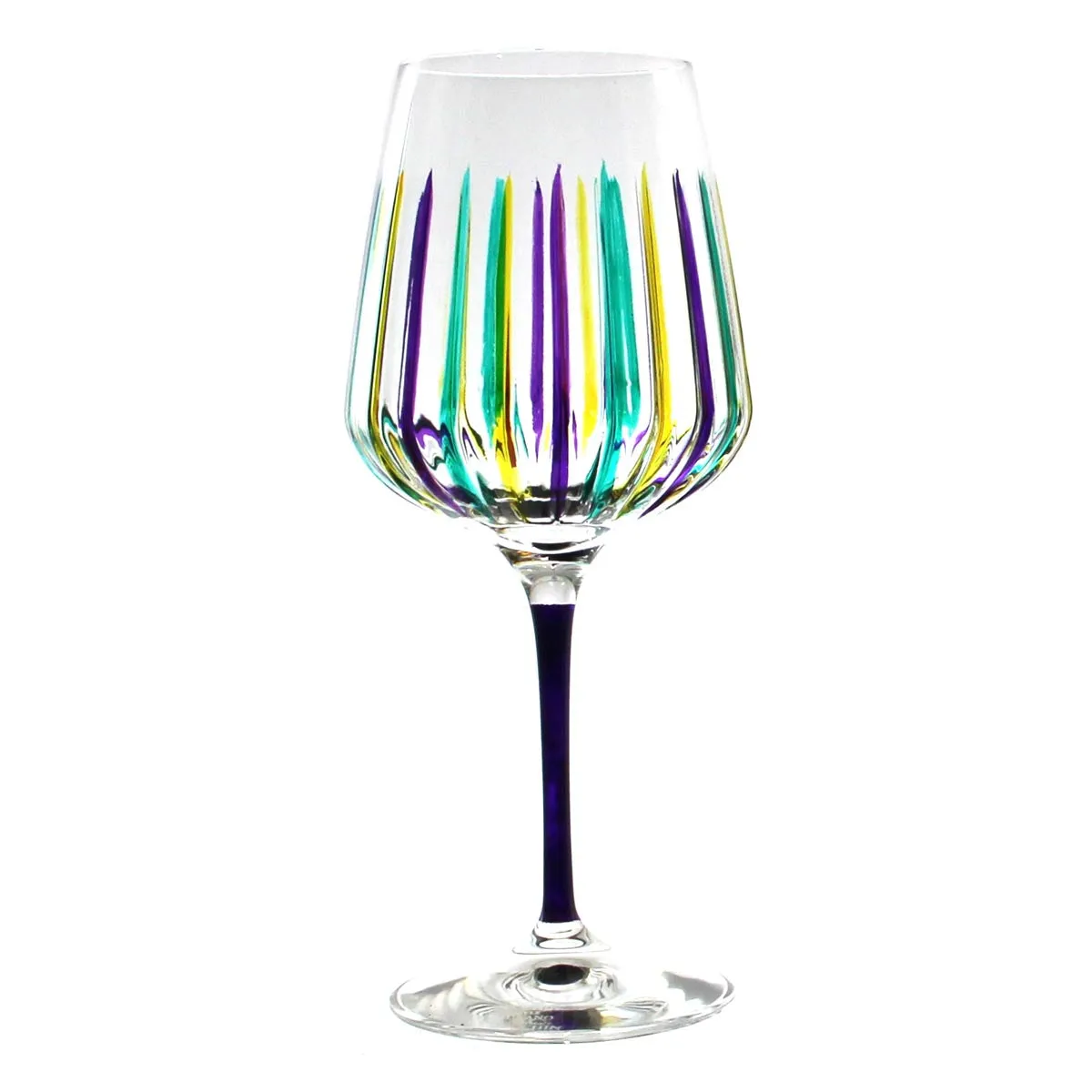 Mardi Gras Timeless Wine Calici