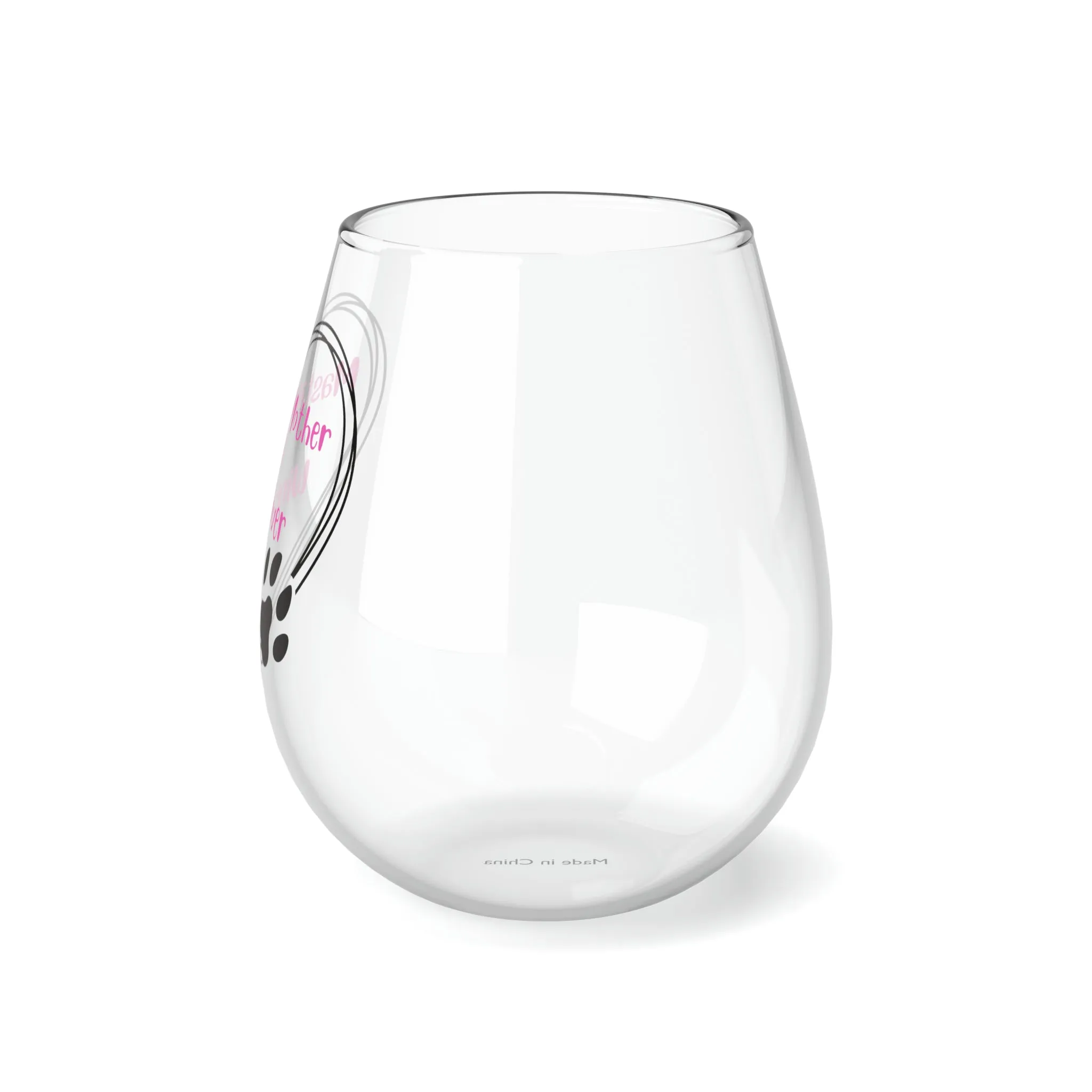 Mastiff Mother Stemless Wine Glass, 11.75oz