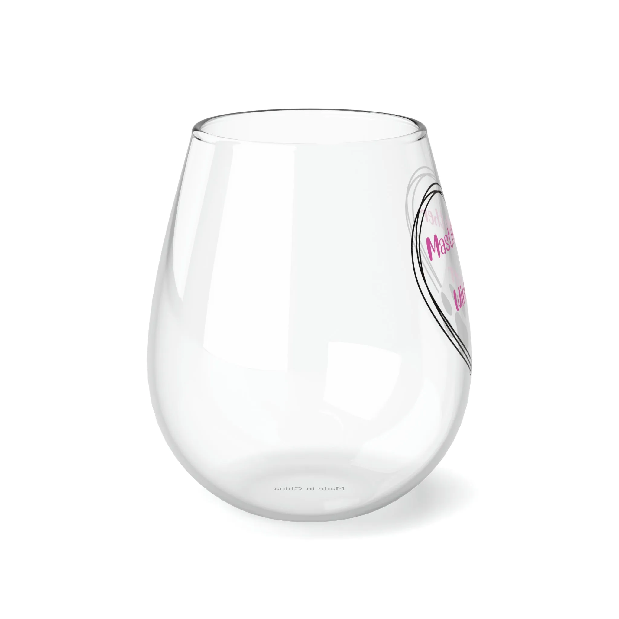 Mastiff Mother Stemless Wine Glass, 11.75oz