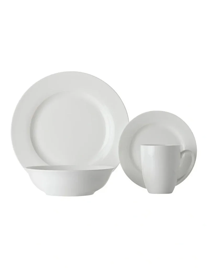 Maxwell & Williams White Basics Soho Rim Dinner Set 16pc Gb