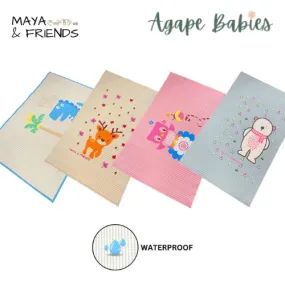 Maya & Friends Air Filled Rubber Baby Cot Sheet - 4 Design