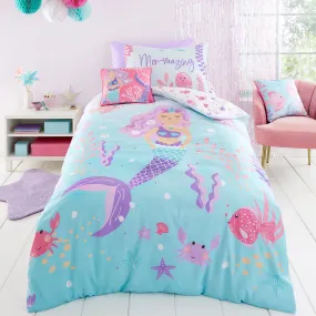 Mermaid Vibes Duvet Cover Set by Bedlam in Aqua