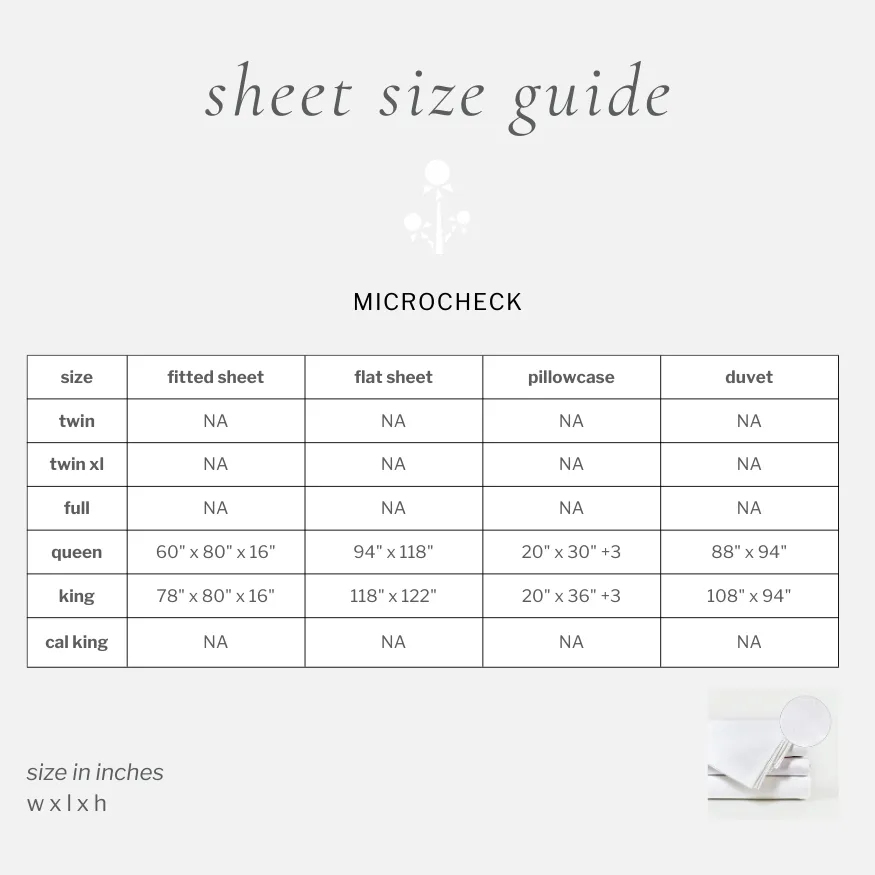 microcheck flat sheet