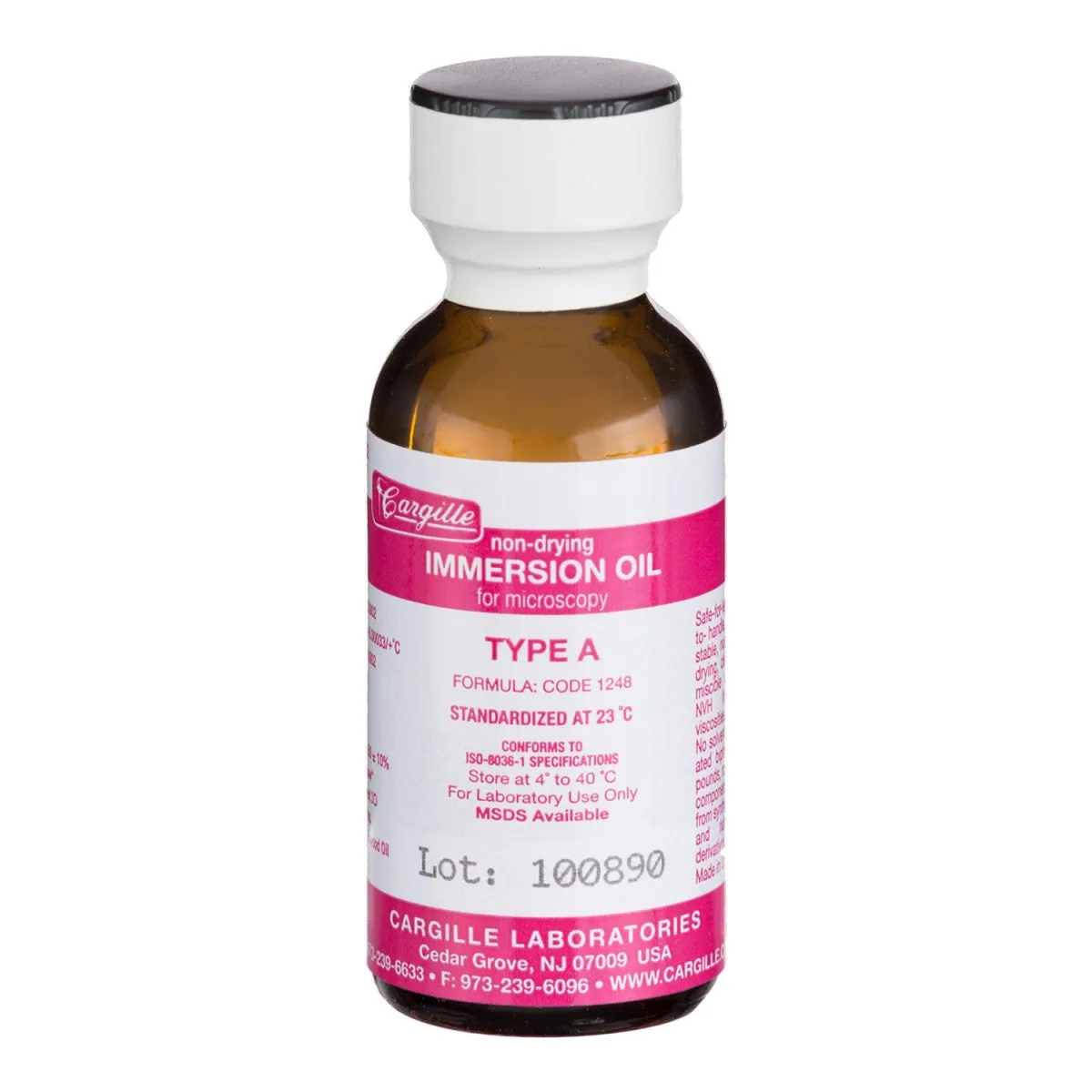 Microscope Immersion Oil, Type A (1/4 oz. or 1 oz.)