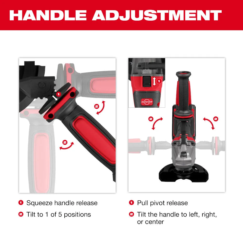 Milwaukee 2986-20 M18 FUEL 4-1/2" / 5" Dual-Trigger Braking Grinder