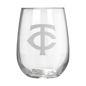 Minnesota Twins 17 oz. Stemless Wine Glass