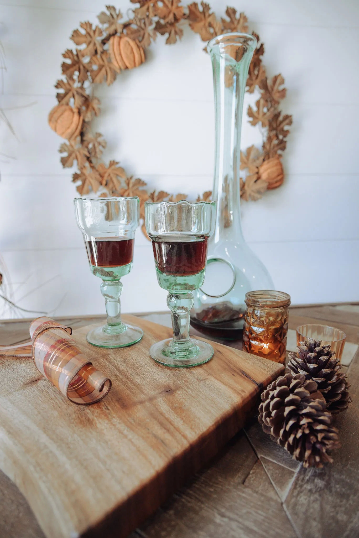 Modern Glass Wine Decanter With Ice Pocket