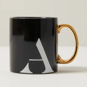 MONOGRAM MUG - BLACK - VARIOUS LETTERS