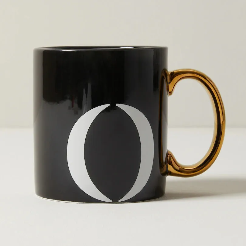 MONOGRAM MUG - BLACK - VARIOUS LETTERS