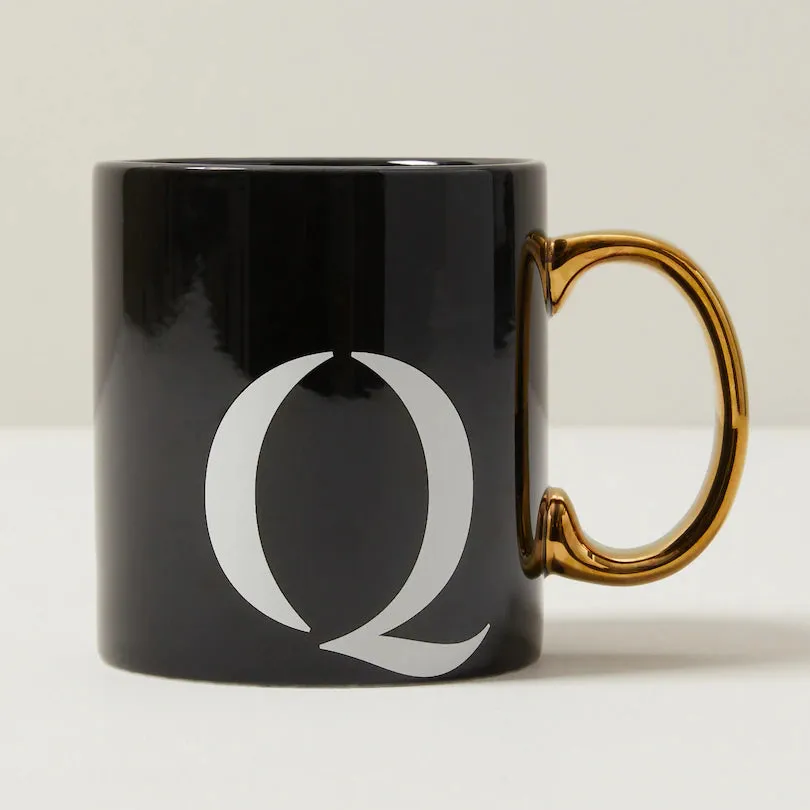 MONOGRAM MUG - BLACK - VARIOUS LETTERS