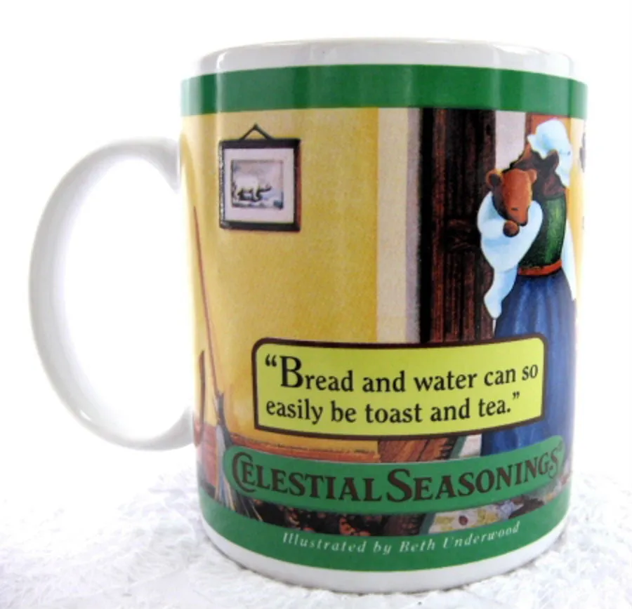 Mug Sleepytime Tea Celestial Seasonings Ceramic Bears Advertising 1993