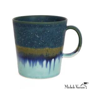 Multi Colored Mug Green Blue