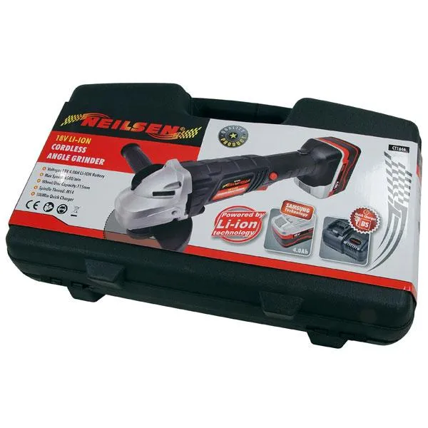 Neilsen CT1646 18v 115mm Cordless Angle Grinder