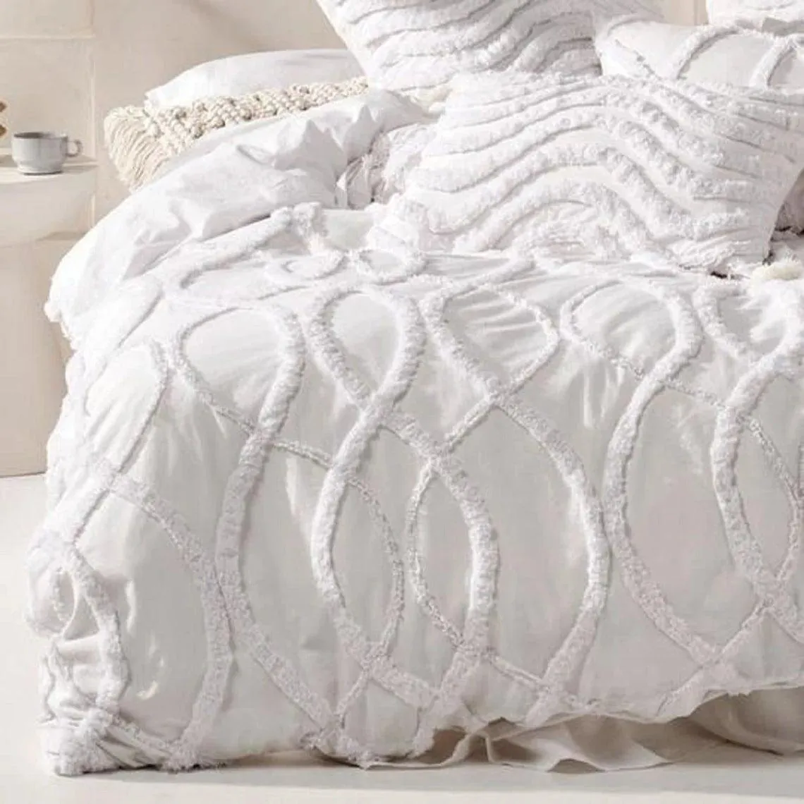 New Floral Tufted Cotton Duvet Cover Set