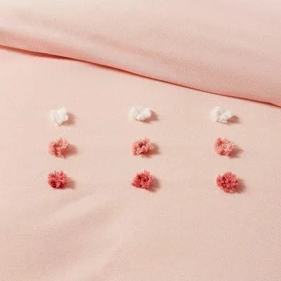 New - Full/Queen Pom Kids' Duvet Cover Pink - Pillowfort