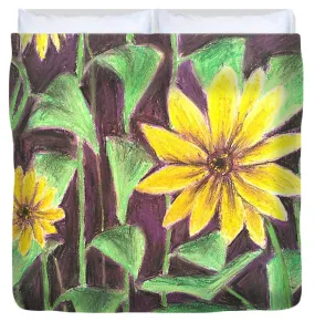 Nights of Sunflowers - Duvet Cover