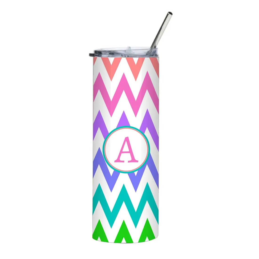 Nutcase Customized Stainless Steel Coffee Mug Insulated Travel Tumbler - 600 ml Cup with Metal Straw