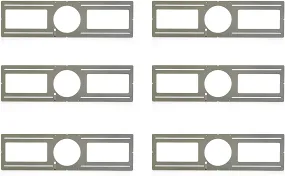 OhLectric Recessed LED Light Plate - Slim Light Kit Bracket - New Construction Light Mounting Plate with Notches - Steel, Pack of 6 (26" Rough-in Plate for 6" Recessed LED)