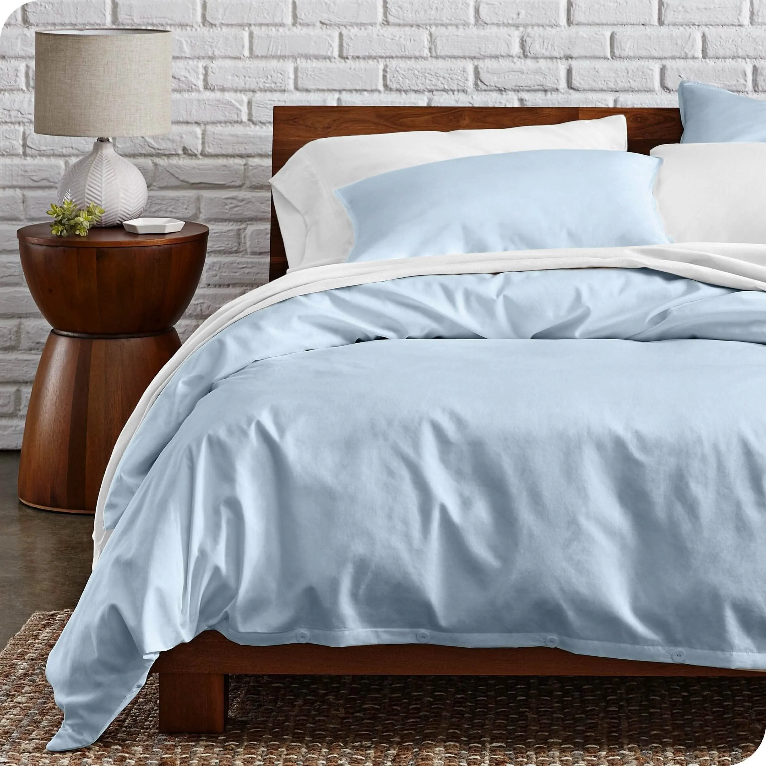 Organic Cotton Percale Duvet Cover Set