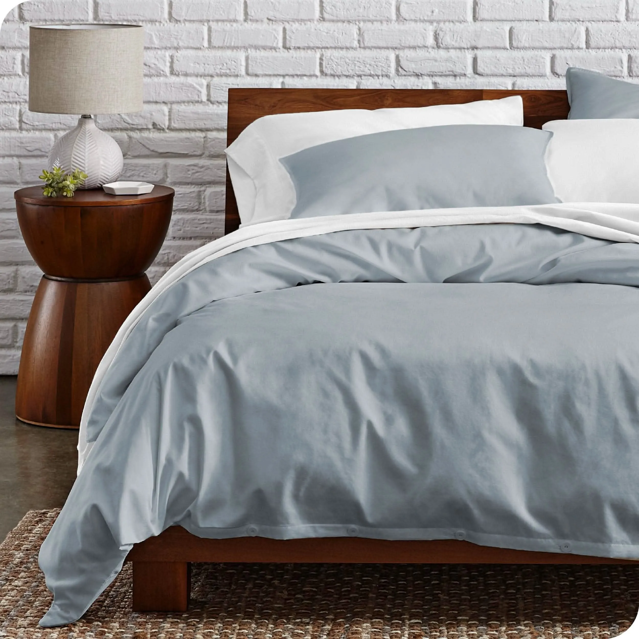 Organic Cotton Percale Duvet Cover Set