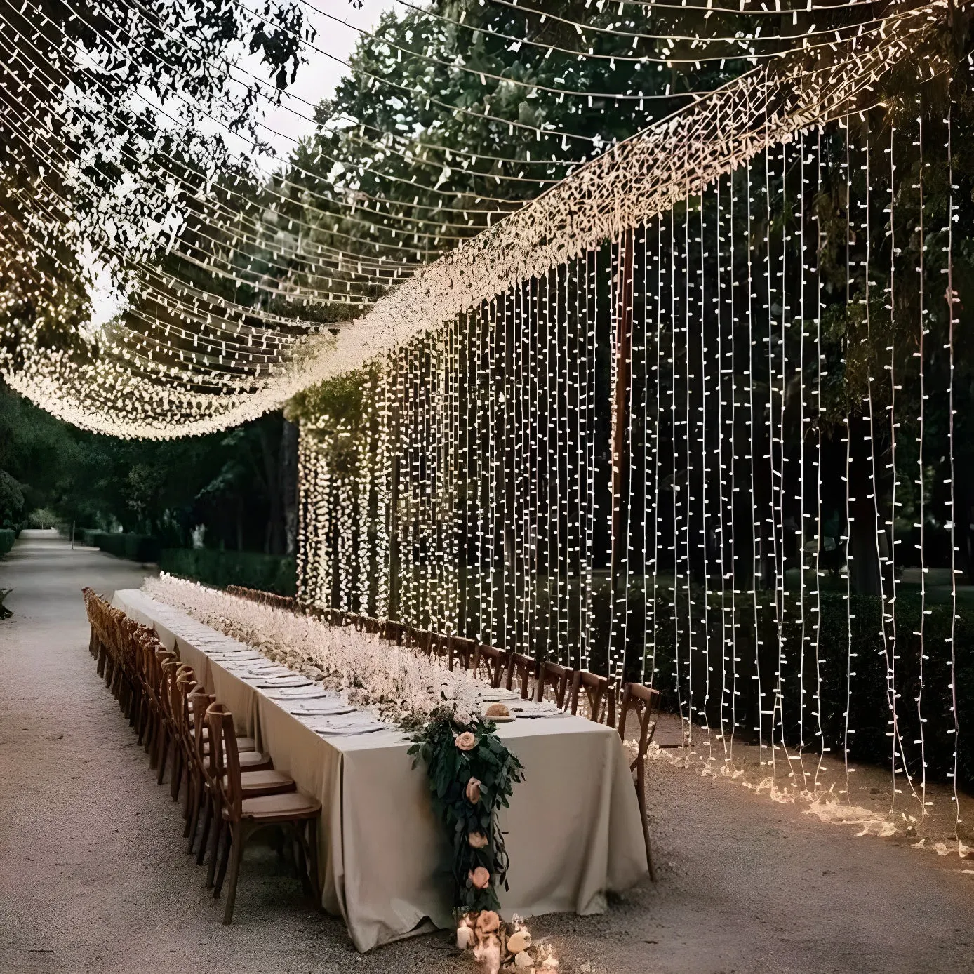 Outdoor Low Voltage Fairy Lights | 10m White Rubber Cable Connectable | Pro Series Low Voltage