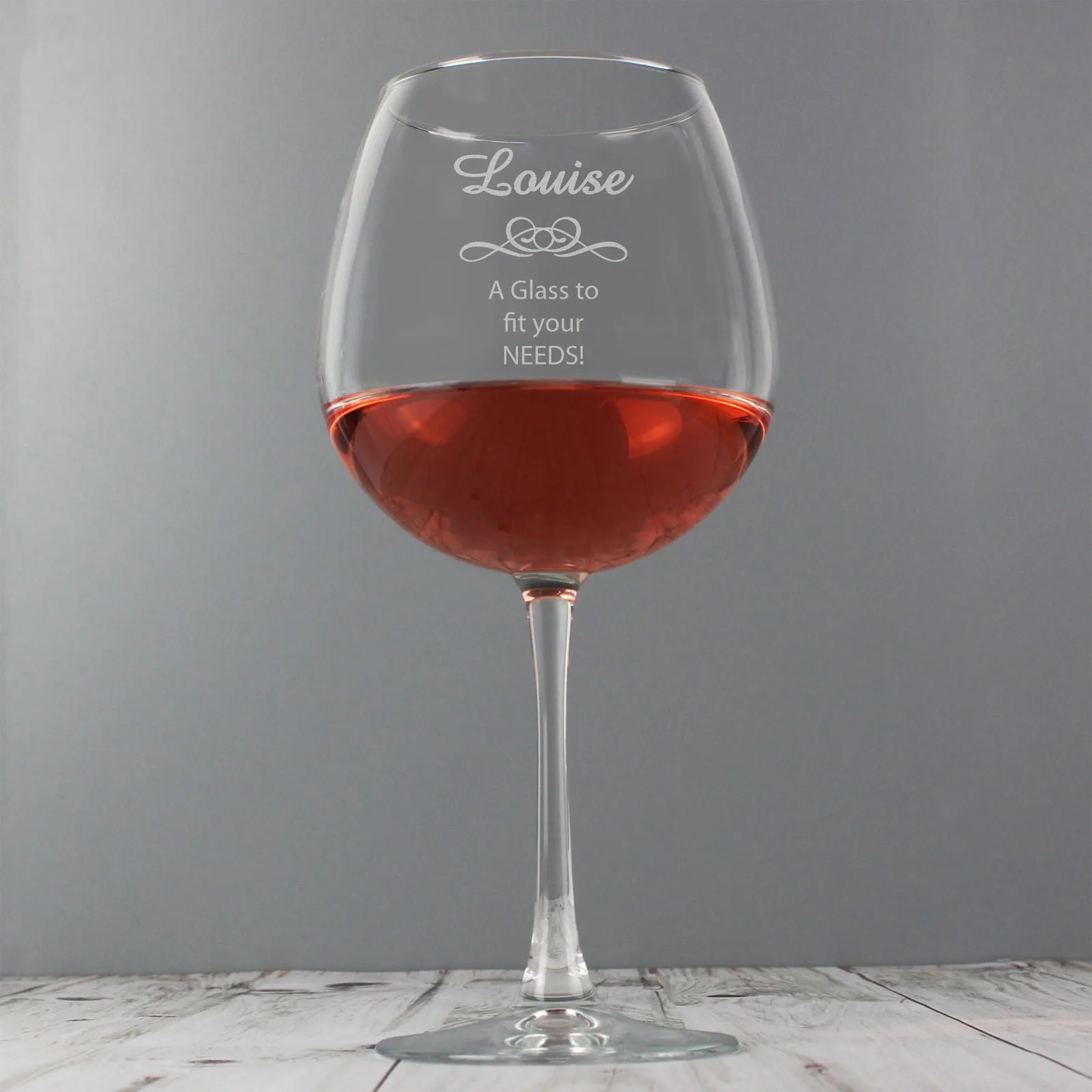 Personalised Decorative Bottle Of Wine Glass