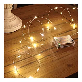 PESCA 3AA Battery Powered, Waterproof, Copper Wire String Fairy Lights with 30 LEDs Warm White 3 Meter