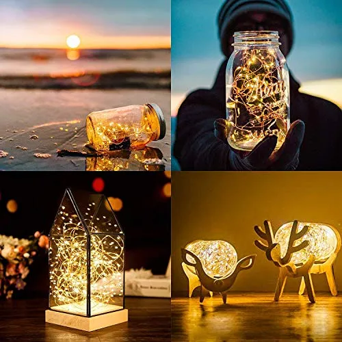 PESCA 3AA Battery Powered, Waterproof, Copper Wire String Fairy Lights with 30 LEDs Warm White 3 Meter