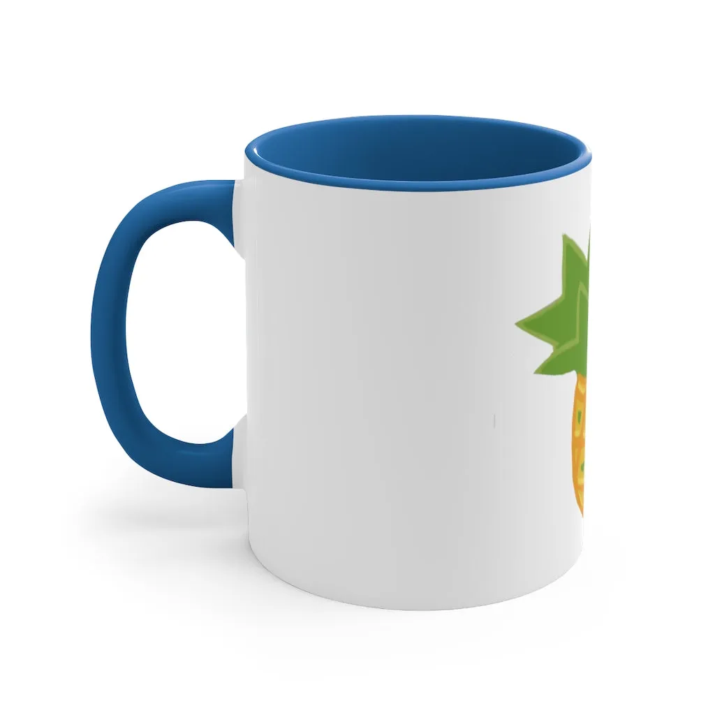 Pineapple Accent Coffee Mug, 11oz