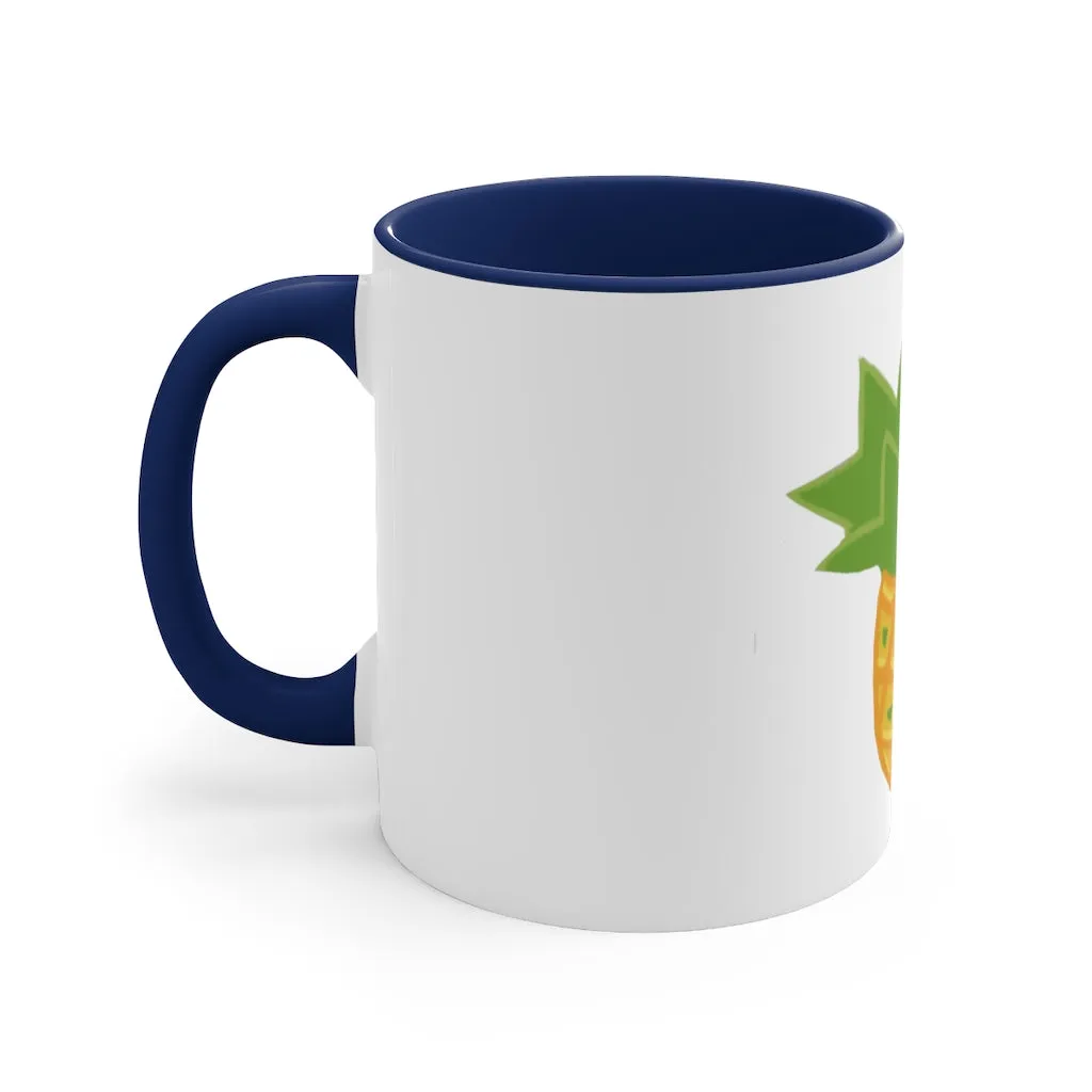 Pineapple Accent Coffee Mug, 11oz