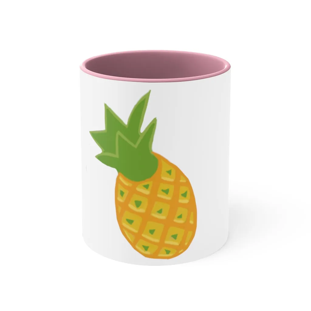 Pineapple Accent Coffee Mug, 11oz