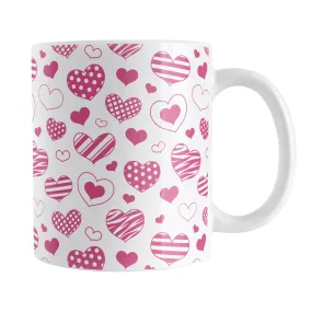 Pink Heart Doodles Mug