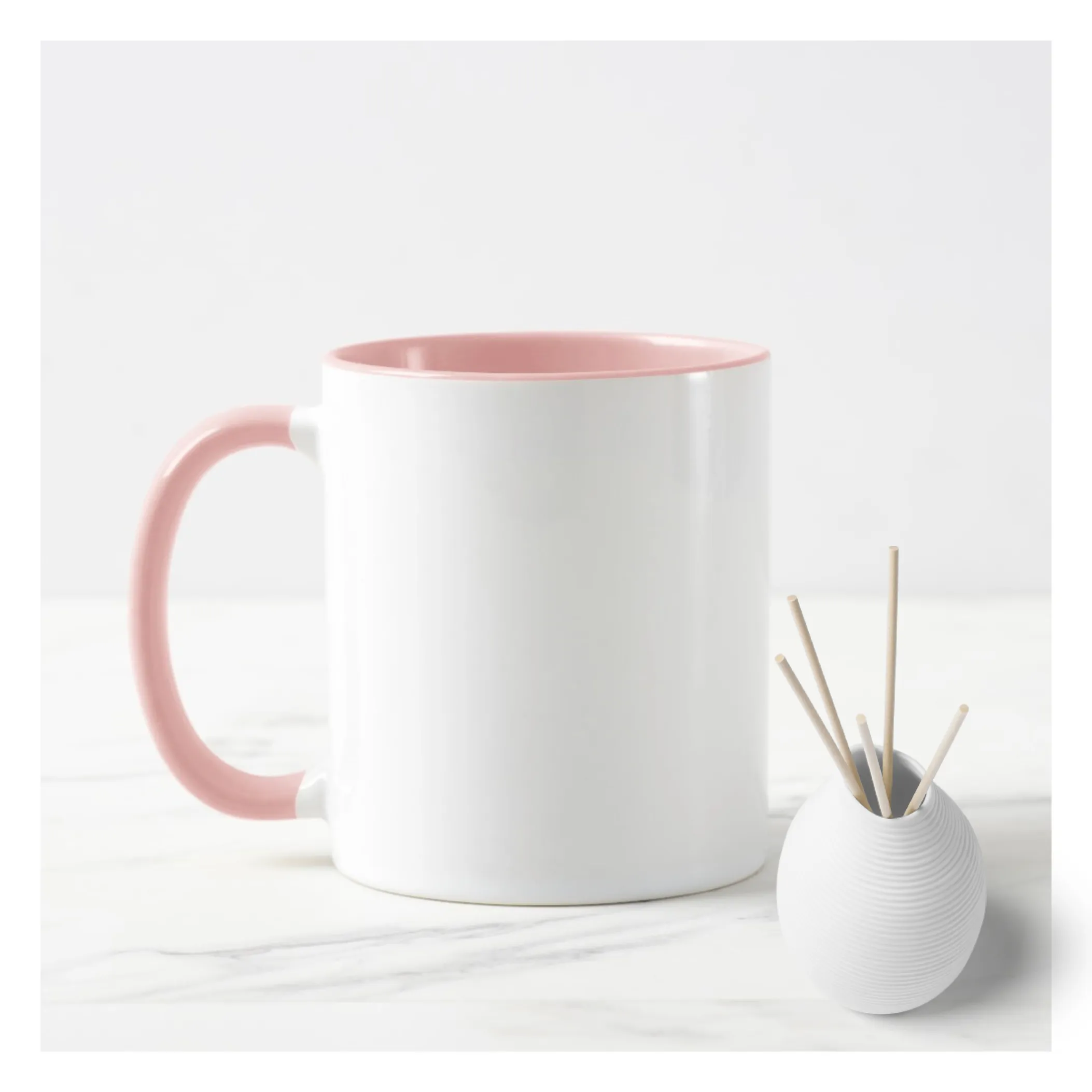 Pink Reindeer Christmas Mug