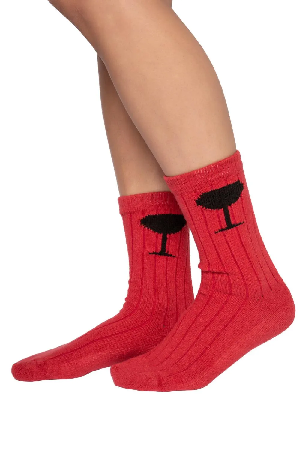 PJ Salvage Rise & Wine Fun Socks, Crimason (RKFX3)