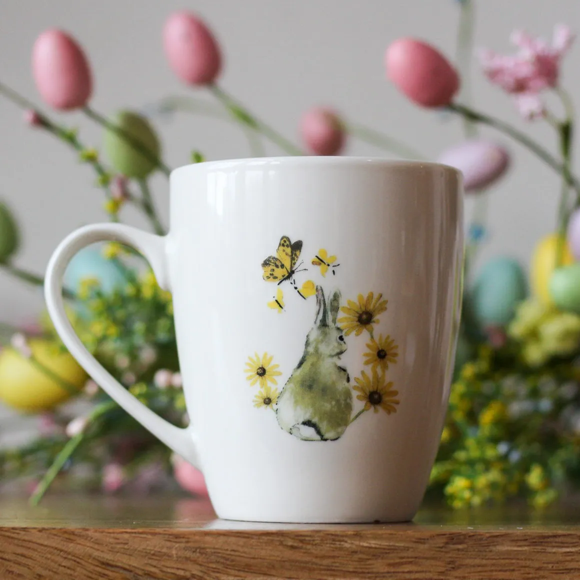 Porcelain Mug With Bunny Design