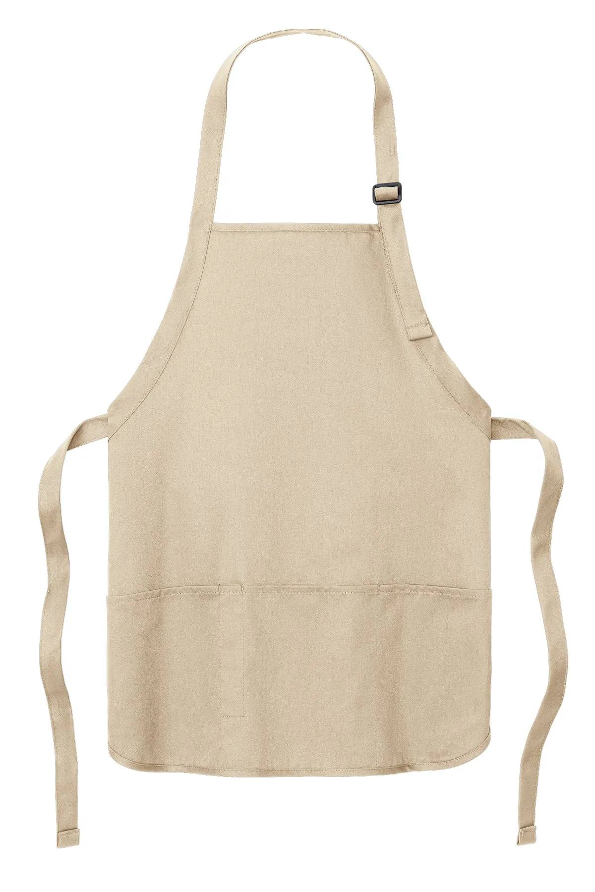 Port Authority Medium-Length Custom Aprons with Pouch Pockets, Stone