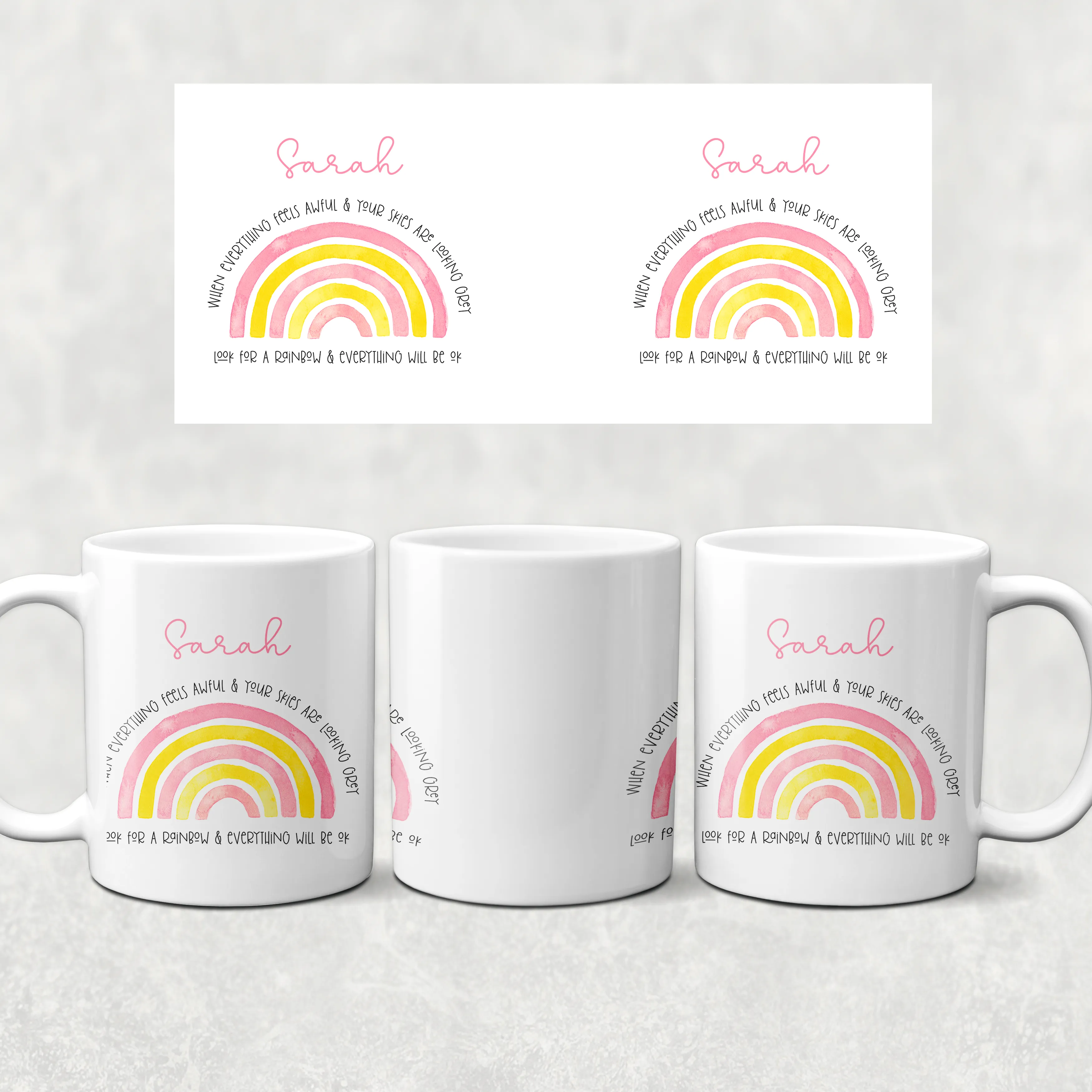 Positivity Rainbow Mug & Coaster