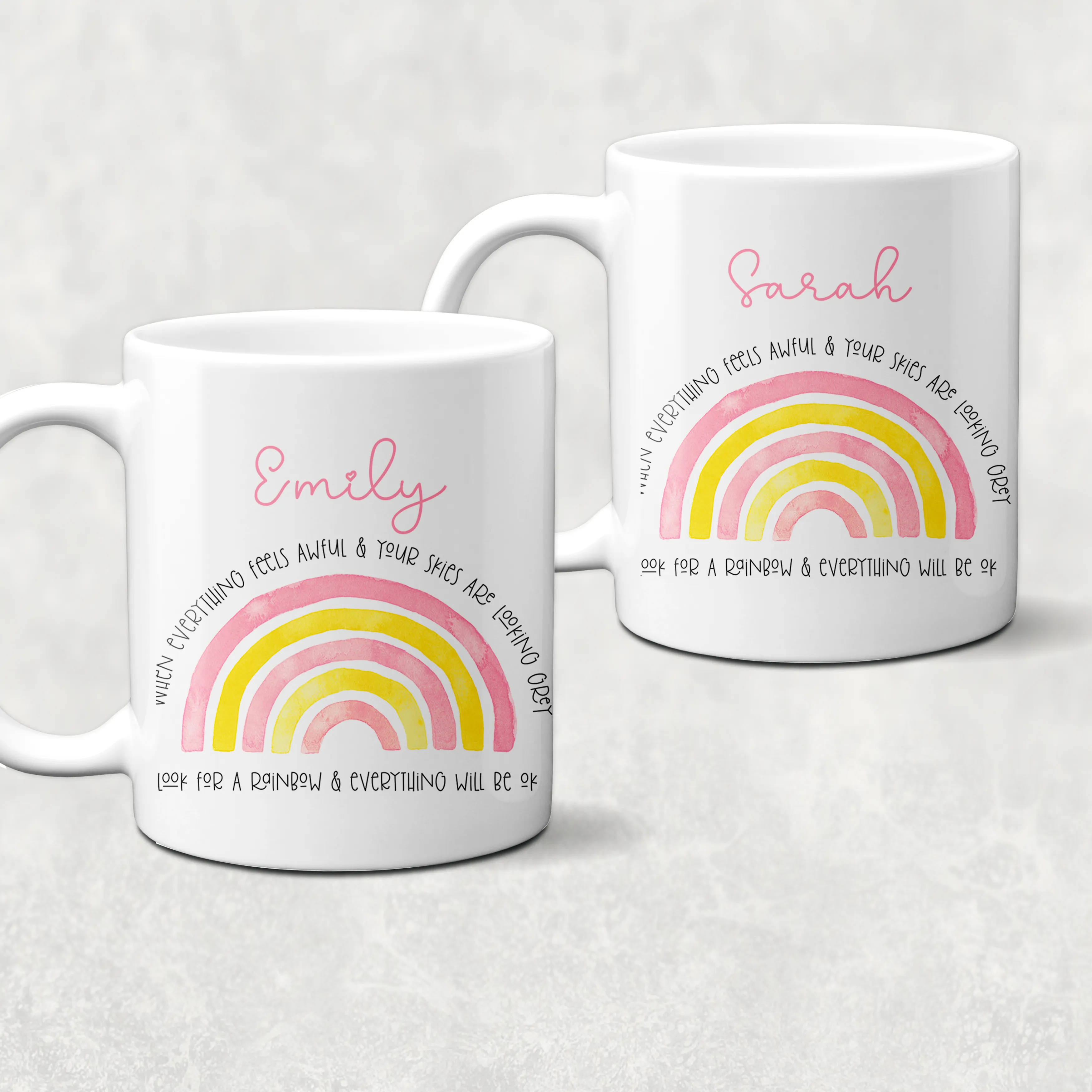 Positivity Rainbow Mug & Coaster