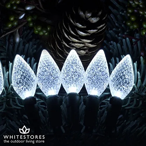 Premier Decorations 100 Multi Action Bright White LED Strawberry Christmas Tree or Home Fairy Light