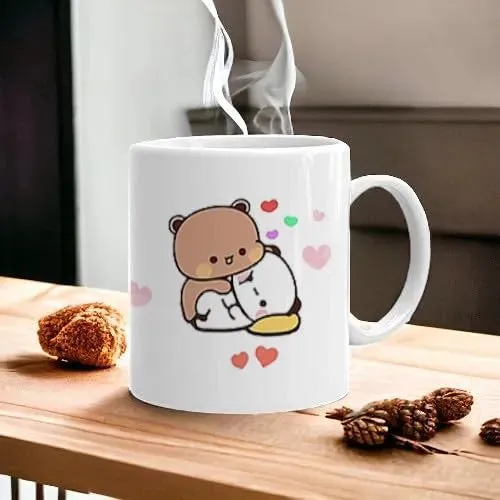 Printed Bubu Dudu Cute Caring Mug to Gift for Friend, Boyfriend, Girlfriend, Valentine Day