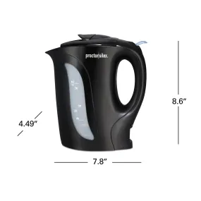 Proctor Silex Electric Tea Kettle, Water Boiler & Heater, 1L, Auto-Shutoff & Boil-Dry Protection, (Black) - K2071PS