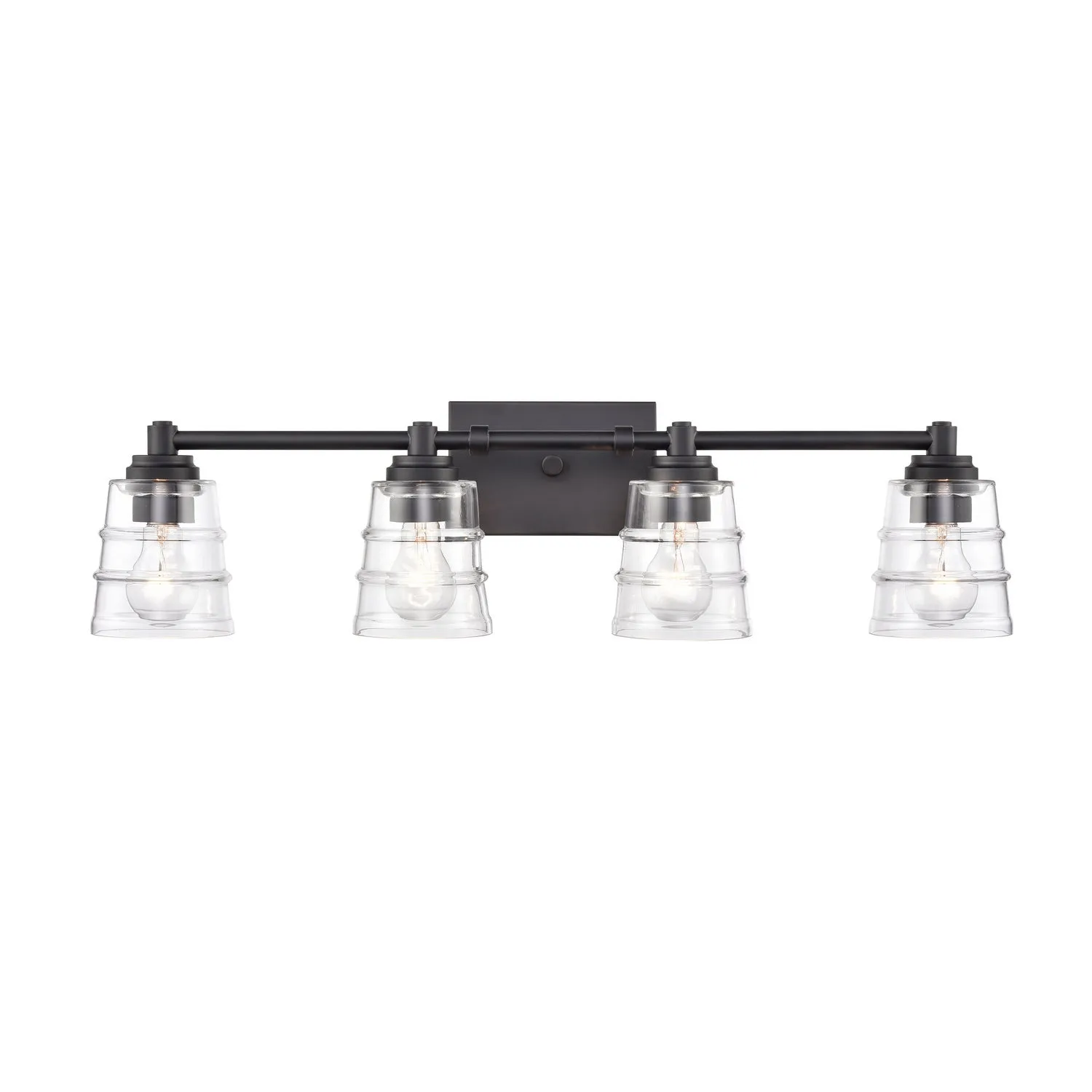 Pulsate 4-Light Vanity in Matte Black