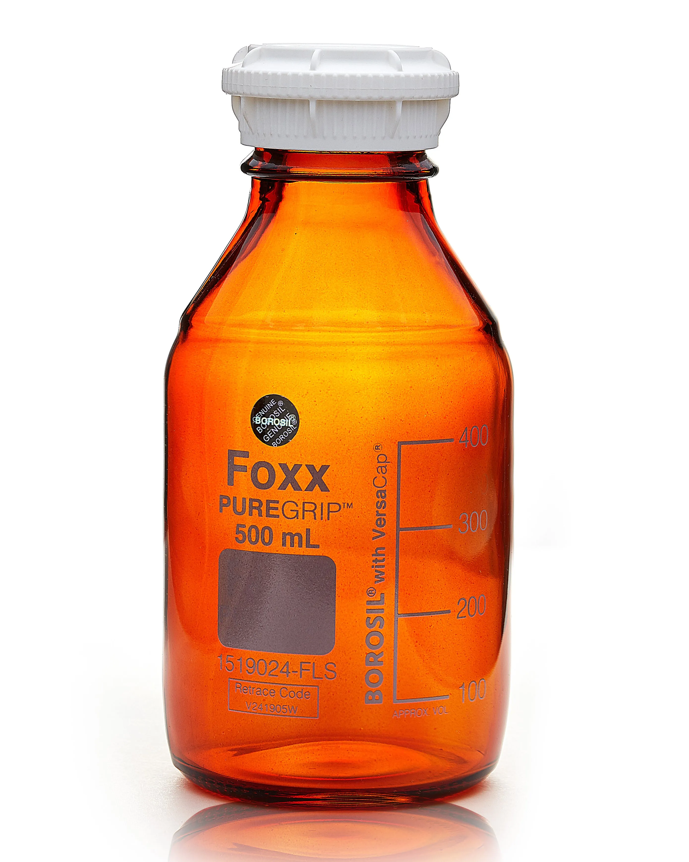 PUREgrip BOTTLES SCREW CAP AMBER 500 mL