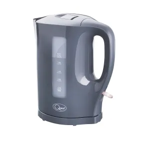 Quest 35219 1.7 Litre Electric Kettle/Grey/Cord Storage/Water Level Indicator/BPA Free/Automatic Cut-Off/Student Essentials for University