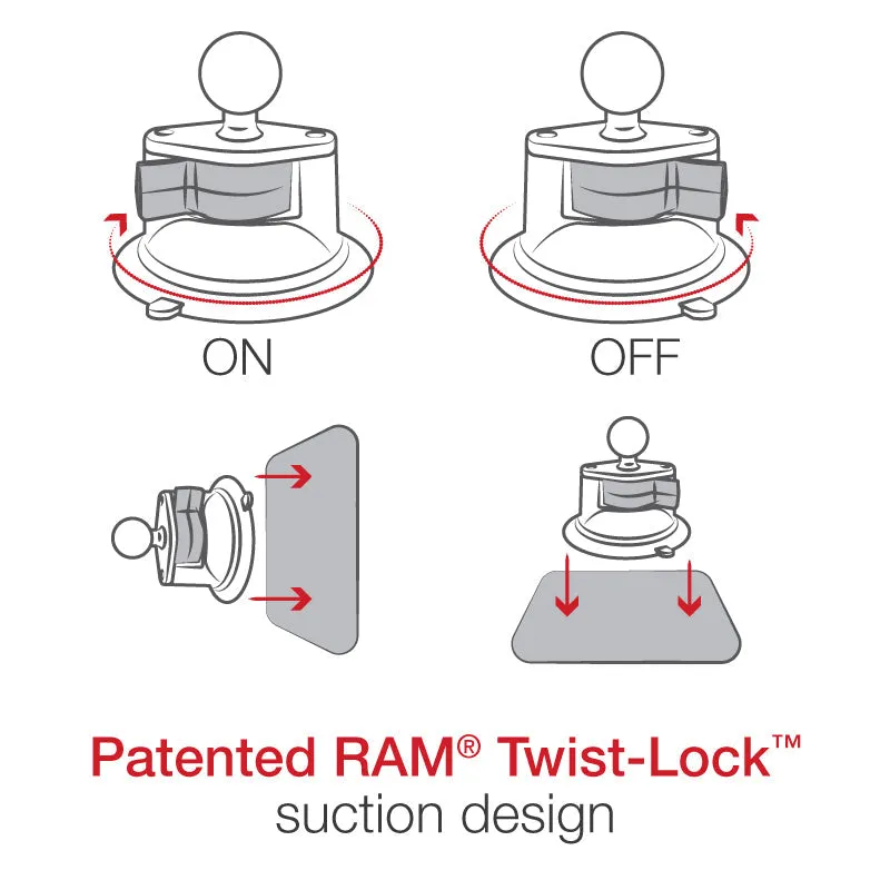 RAM® Twist-Lock™ Suction Cup Mount for Apple iPhone 6 & 7