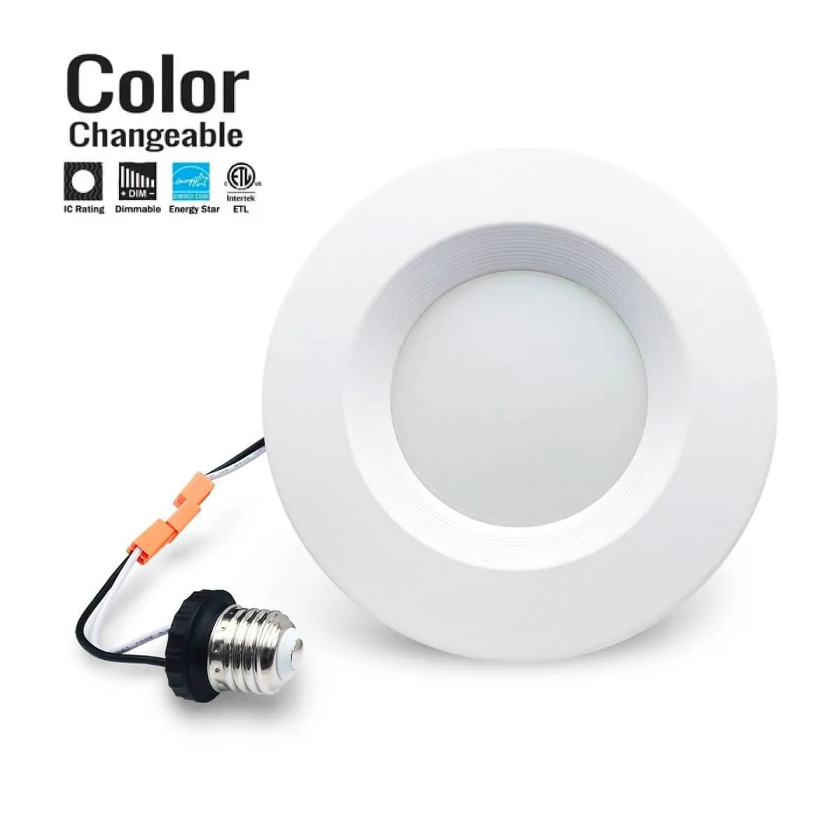 Recessed Trim 4in 8w 3CCT SWITCHABLE (3000K/4000K/5000K) Dimmable