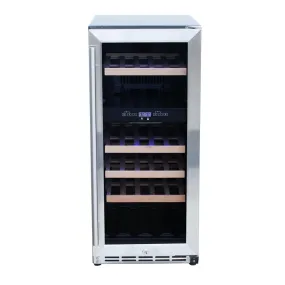 Renaissance: 15" Wine Cooler Refrigerator w/ Glass Door 3.2 CF