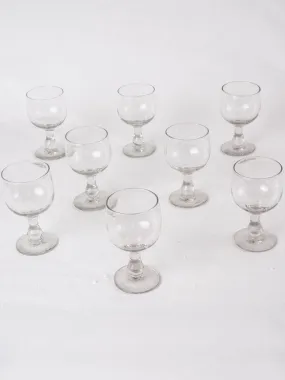 RESERVED CS Antique French bistro wine glasses - set of 8